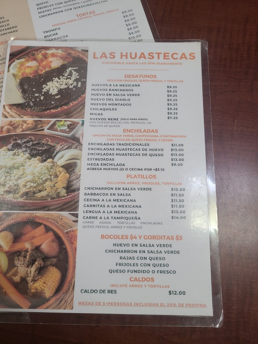 Las Huastecas Menu - Image 3